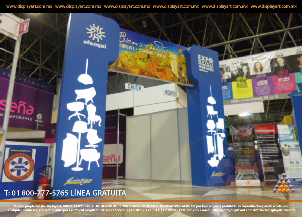 Los arcos de ingreso para expo DisplayArt son la forma más impactante para señalizar el lugar donde se llevará a cabo un evento.